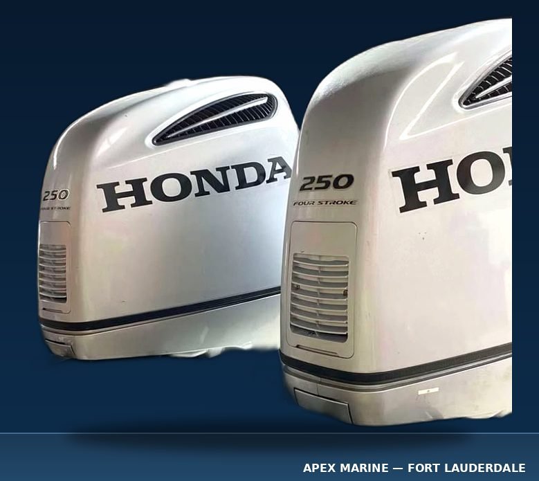Used Honda BF250 250 HP Twin Pair — Freshwater, Matched Hours, Full Rigging — photo 1