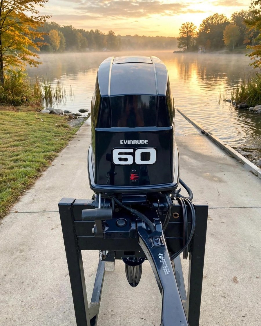 1997 Evinrude 60HP tiller outboard motor, actual photos