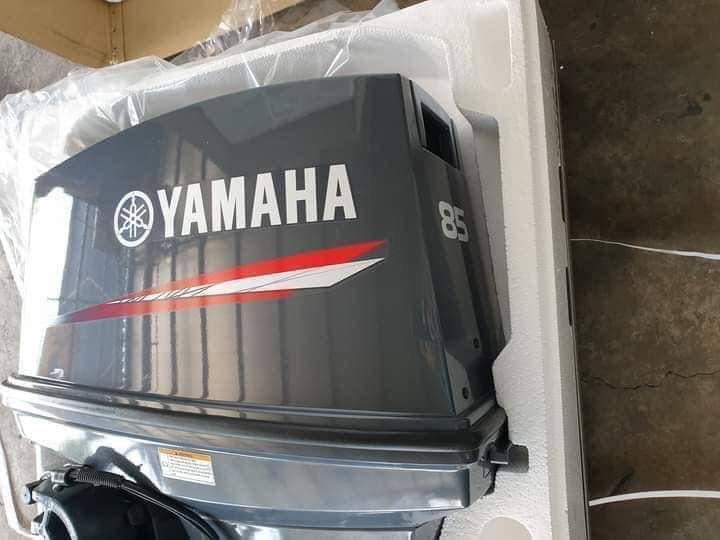 Yamaha 85 outboard motor cowling in protective packaging
