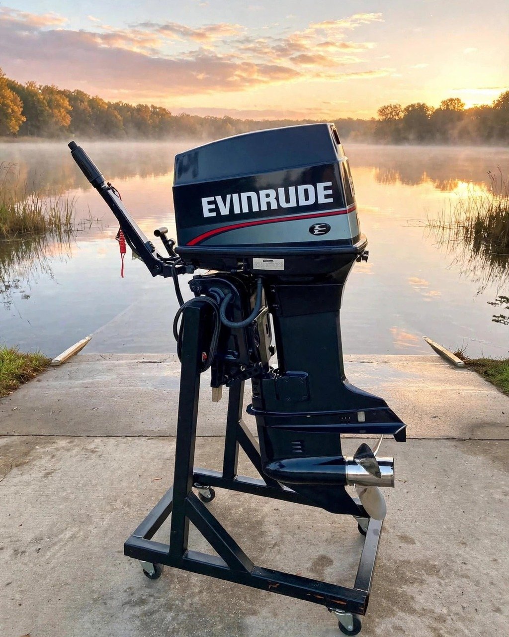 1997 Evinrude 60HP tiller outboard motor, actual photos — view 3