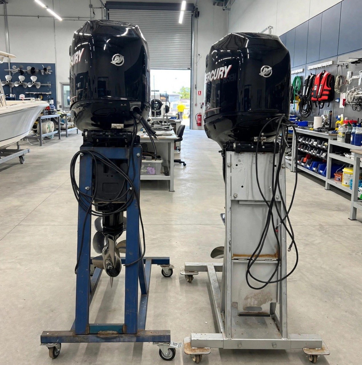 Twin 2012 Mercury Optimax 250HP outboard motors, actual photos — view 4