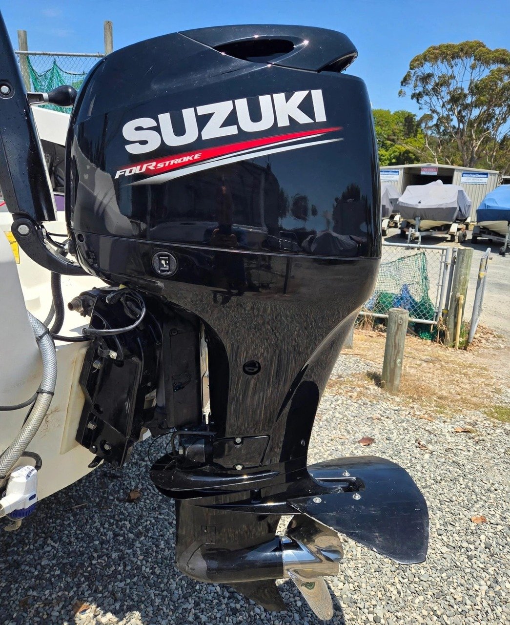 2017 Suzuki DF90A 90HP four-stroke tiller outboard motor, actual photos — view 3