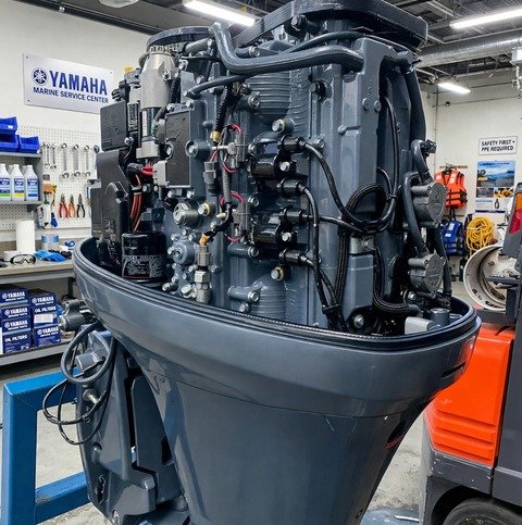 2018 Yamaha F150 150HP four-stroke outboard motor, actual photos — view 3