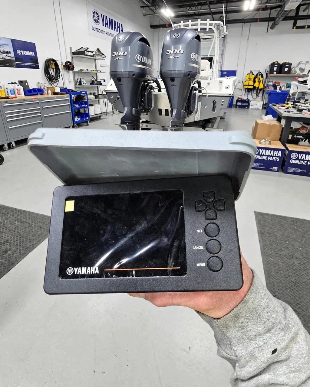 Twin 2021 Yamaha F300 300HP outboard motors, actual photos — view 3